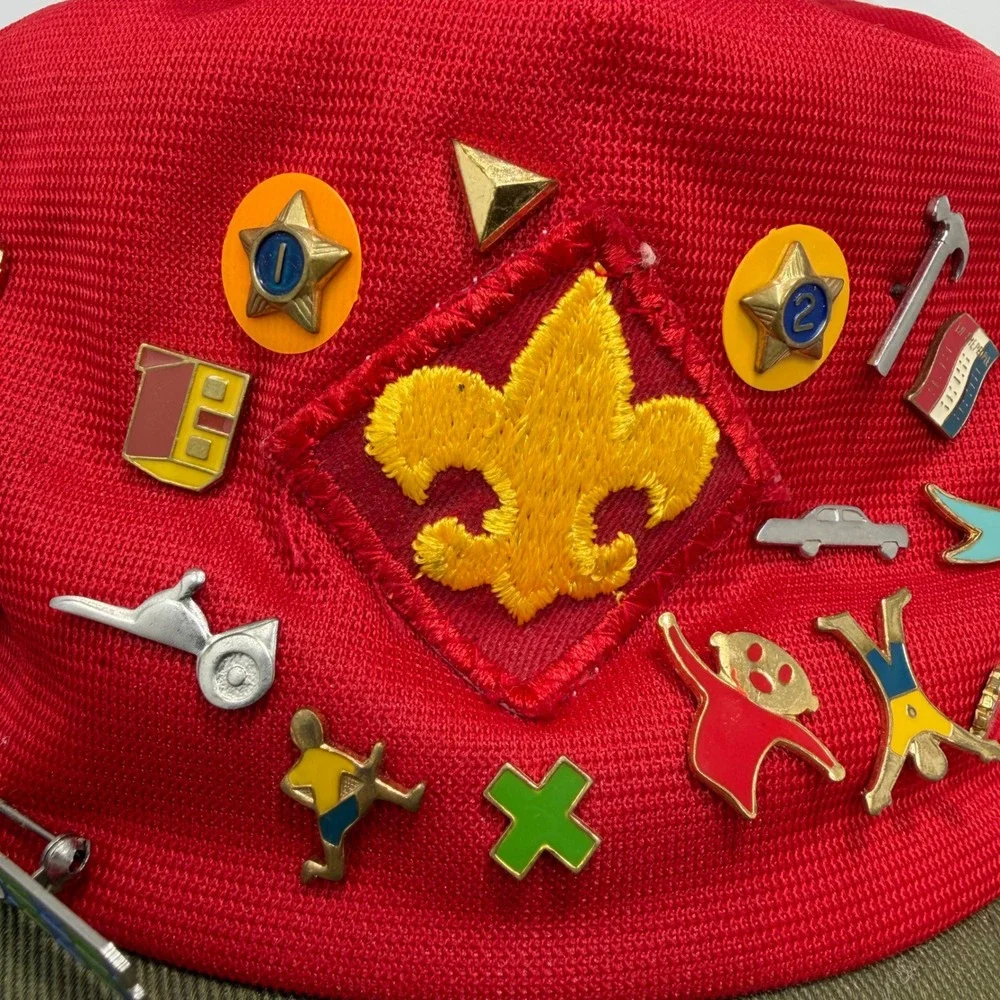Vtg Boy Scouts Cap‎ 1980's w15 Pins